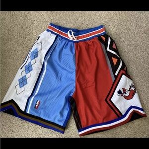 Trillest Establishment "Be Like Mike" Swingman Shorts Red Blue Mens Size Medium